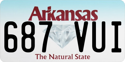 AR license plate 687VUI