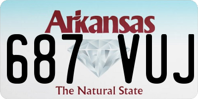 AR license plate 687VUJ