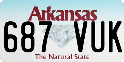 AR license plate 687VUK