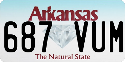 AR license plate 687VUM