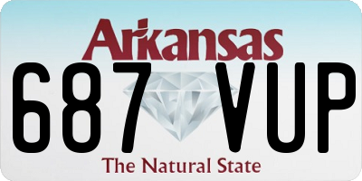 AR license plate 687VUP