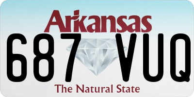 AR license plate 687VUQ