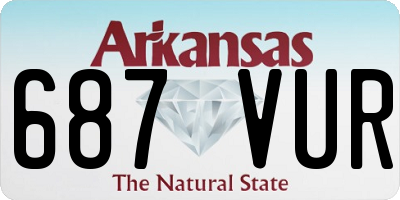 AR license plate 687VUR