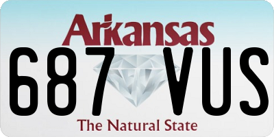 AR license plate 687VUS
