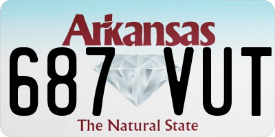 AR license plate 687VUT