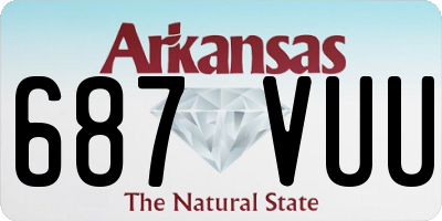 AR license plate 687VUU