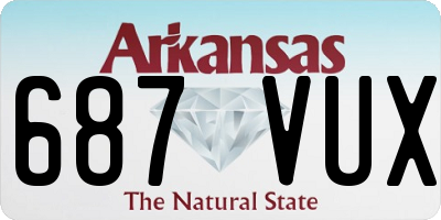 AR license plate 687VUX