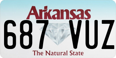 AR license plate 687VUZ