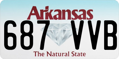 AR license plate 687VVB