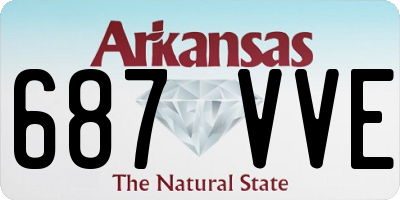 AR license plate 687VVE
