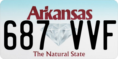 AR license plate 687VVF