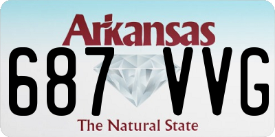 AR license plate 687VVG