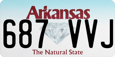 AR license plate 687VVJ