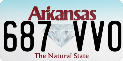 AR license plate 687VVO