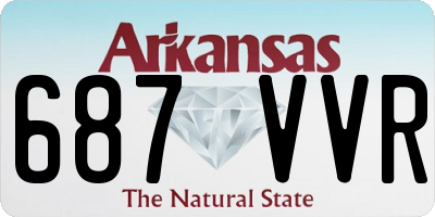 AR license plate 687VVR