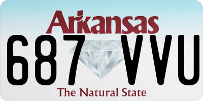 AR license plate 687VVU