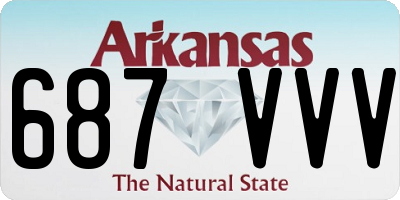 AR license plate 687VVV