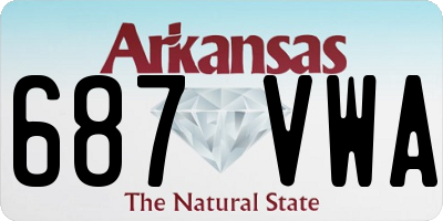 AR license plate 687VWA