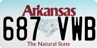 AR license plate 687VWB