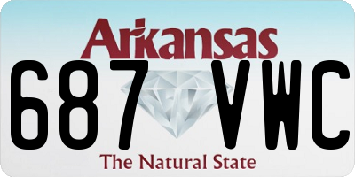 AR license plate 687VWC