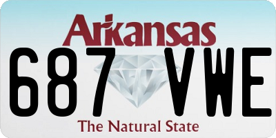 AR license plate 687VWE