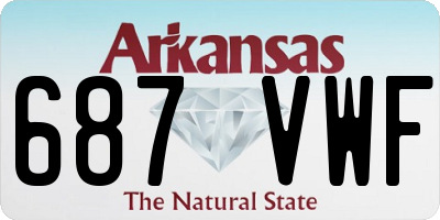 AR license plate 687VWF