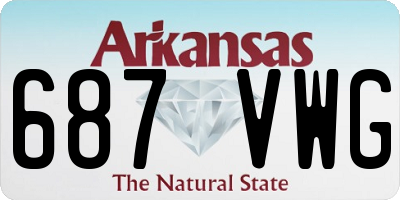 AR license plate 687VWG