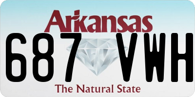 AR license plate 687VWH