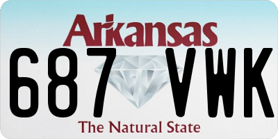 AR license plate 687VWK