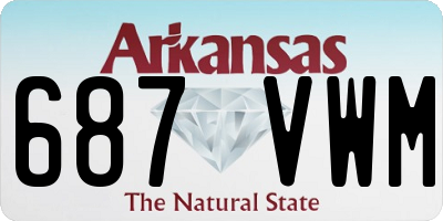 AR license plate 687VWM