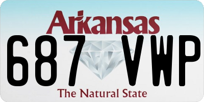 AR license plate 687VWP