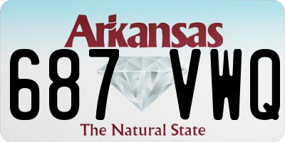 AR license plate 687VWQ