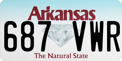 AR license plate 687VWR