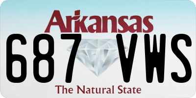 AR license plate 687VWS
