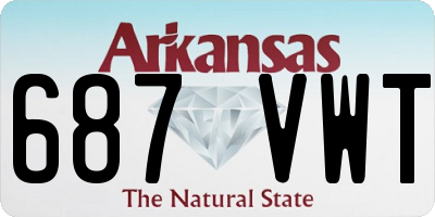 AR license plate 687VWT