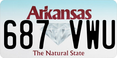 AR license plate 687VWU