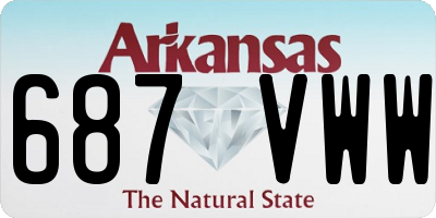 AR license plate 687VWW