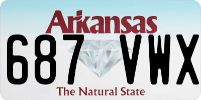 AR license plate 687VWX