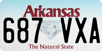 AR license plate 687VXA