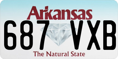 AR license plate 687VXB