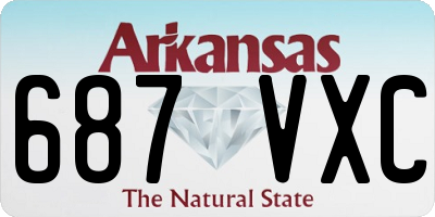 AR license plate 687VXC