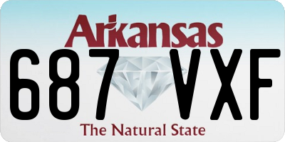 AR license plate 687VXF