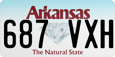 AR license plate 687VXH