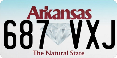 AR license plate 687VXJ