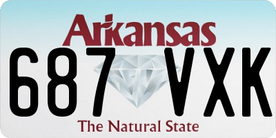 AR license plate 687VXK