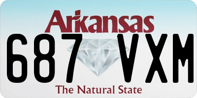 AR license plate 687VXM