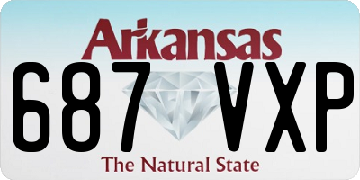 AR license plate 687VXP