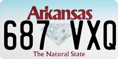 AR license plate 687VXQ