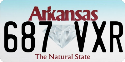 AR license plate 687VXR