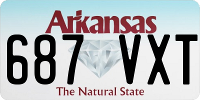 AR license plate 687VXT